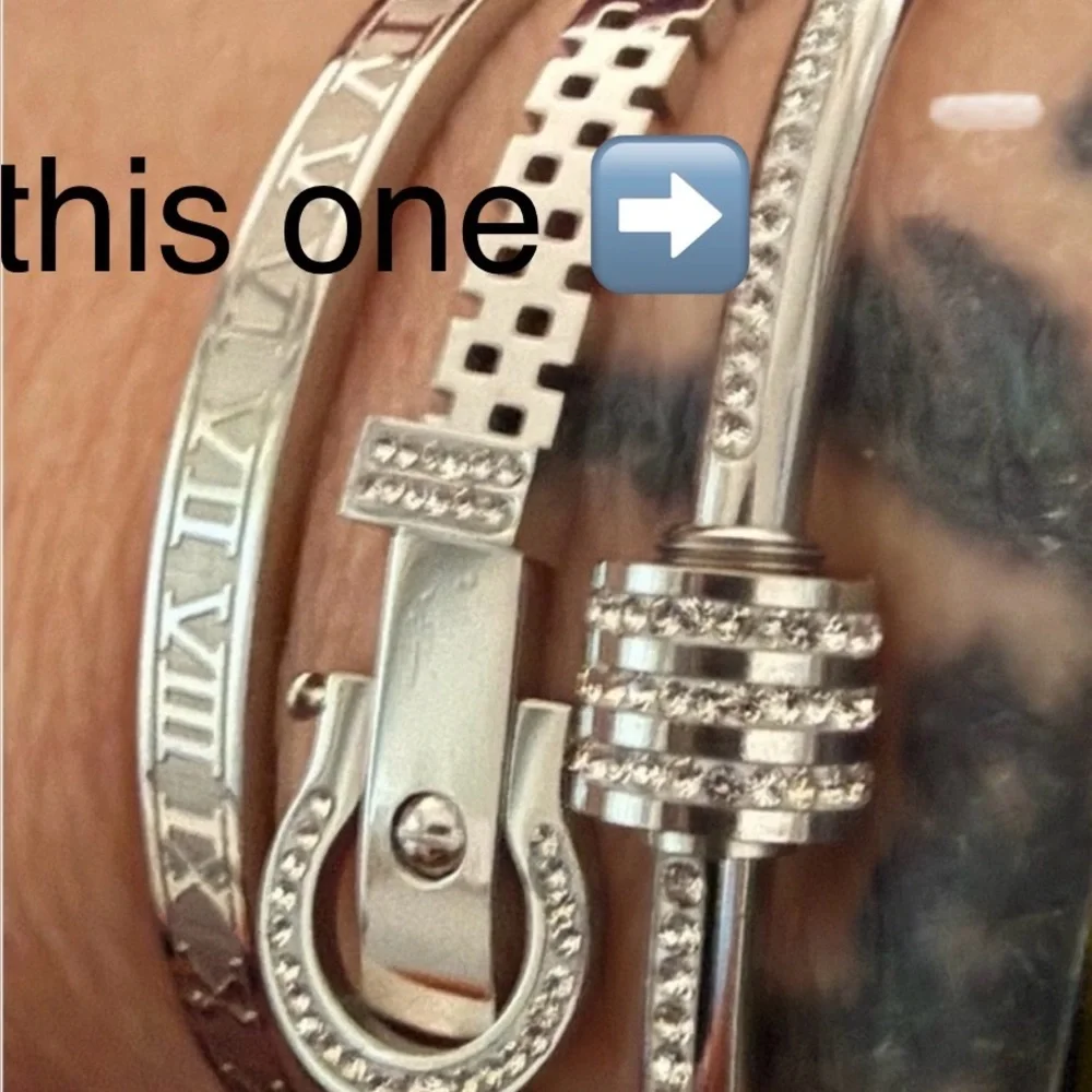 Anthropologie Silver and crystal Bracelet - Picture 1 of 4